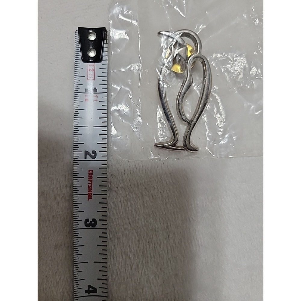 Penguin Brooch Lapel Pin Silver Tone Cutout Design New Sealed 1.75"‎ Tall